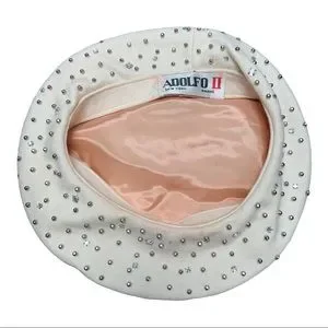 Adolfo | Accessories | Adolfo Ii Cream Wool Rhinestone And  display picture 1